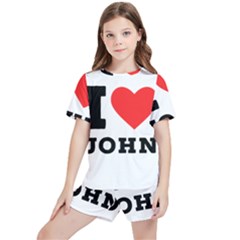 I Love John Kids  Tee And Sports Shorts Set by ilovewhateva
