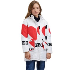 I Love Robert Kid s Hooded Longline Puffer Jacket by ilovewhateva