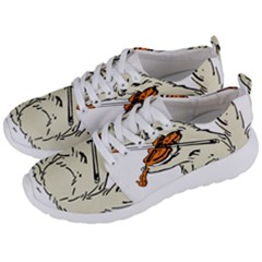 Cat Playing The Violin Art Men s Lightweight Sports Shoes by oldshool