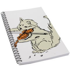 Cat Playing The Violin Art 5 5  X 8 5  Notebook by oldshool