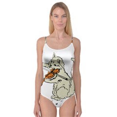 Cat Playing The Violin Art Camisole Leotard  by oldshool