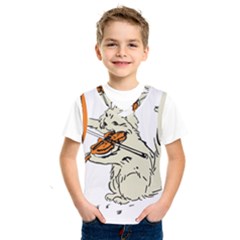 Cat Playing The Violin Art Kids  Basketball Tank Top by oldshool