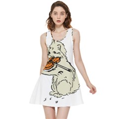 Cat Playing The Violin Art Inside Out Reversible Sleeveless Dress