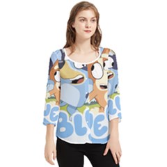 Bluey Shirt, Bluey Bingo Shirt, Bluey T-shirt, Bluey Adult Shirt, Bluey Tee Bluey Birthday Shirt, Bl Chiffon Quarter Sleeve Blouse