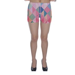 Background Geometric Triangle Skinny Shorts