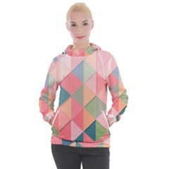Background Geometric Triangle Women s Hooded Pullover