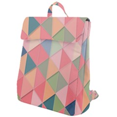 Background Geometric Triangle Flap Top Backpack by Semog4