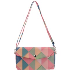 Background Geometric Triangle Removable Strap Clutch Bag by Semog4