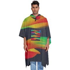 Colorful Background Men s Hooded Rain Ponchos by Semog4