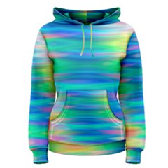 Wave Rainbow Bright Texture Women s Pullover Hoodie by Semog4