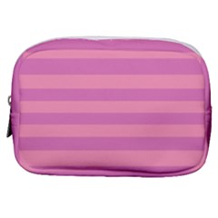 Pink Stripes Striped Design Pattern Make Up Pouch (small) by Semog4