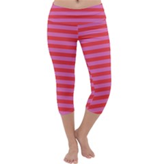 Stripes-striped-design-pattern Capri Yoga Leggings by Semog4
