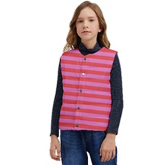 Stripes-striped-design-pattern Kid s Short Button Up Puffer Vest	 by Semog4