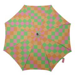 Checkerboard-pastel-squares Hook Handle Umbrellas (small)