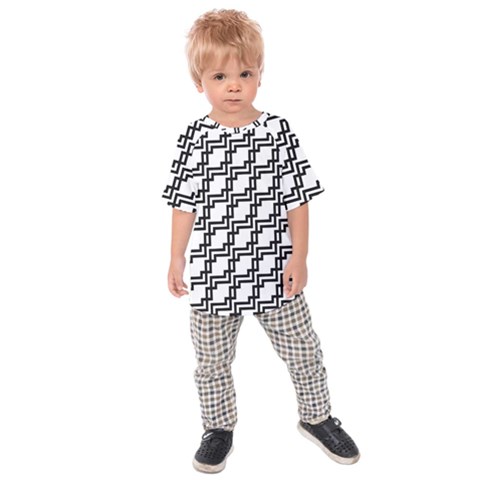 Pattern-monochrome-repeat Kids  Raglan Tee by Semog4