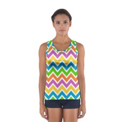 Chevron-pattern-design-texture Sport Tank Top  by Semog4