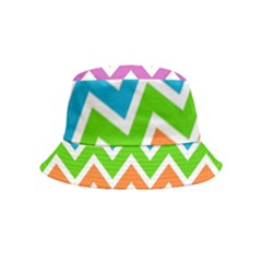 Chevron-pattern-design-texture Bucket Hat (kids) by Semog4