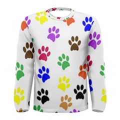 Pawprints-paw-prints-paw-animal Men s Long Sleeve Tee by Semog4