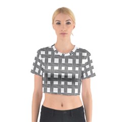 Seamless-stripe-pattern-lines Cotton Crop Top by Semog4