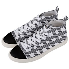 Seamless-stripe-pattern-lines Men s Mid-top Canvas Sneakers by Semog4