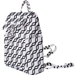 Diagonal-stripe-pattern Buckle Everyday Backpack by Semog4