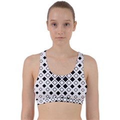 Square-diagonal-pattern-monochrome Back Weave Sports Bra by Semog4