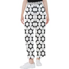 Pattern-star-repeating-black-white Women s Pants 