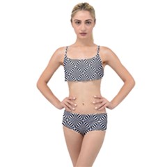 Background-pattern-halftone Layered Top Bikini Set by Semog4