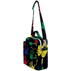 Handprints-hand-print-colourful Crossbody Day Bag by Semog4