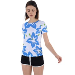 Hibiscus-wallpaper-flowers-floral Back Circle Cutout Sports Tee