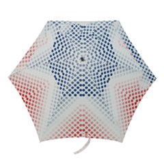 Dots-pointillism-abstract-chevron Mini Folding Umbrellas by Semog4