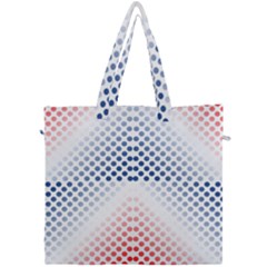 Dots-pointillism-abstract-chevron Canvas Travel Bag by Semog4