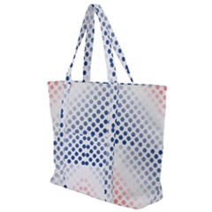 Dots-pointillism-abstract-chevron Zip Up Canvas Bag by Semog4