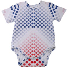 Dots-pointillism-abstract-chevron Baby Short Sleeve Bodysuit by Semog4