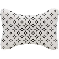 Star-curved-pattern-monochrome Seat Head Rest Cushion by Semog4