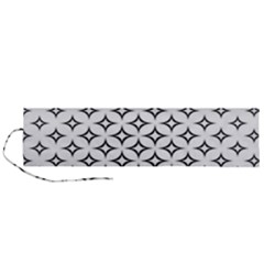 Star-curved-pattern-monochrome Roll Up Canvas Pencil Holder (l) by Semog4