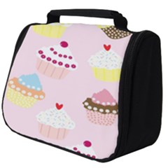 Cupcakes Wallpaper Paper Background Full Print Travel Pouch (big) by Semog4