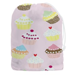 Cupcakes Wallpaper Paper Background Drawstring Pouch (3xl) by Semog4