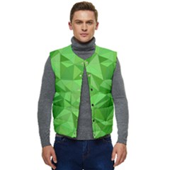 Mosaic-tile-geometrical-abstract Men s Short Button Up Puffer Vest	 by Semog4