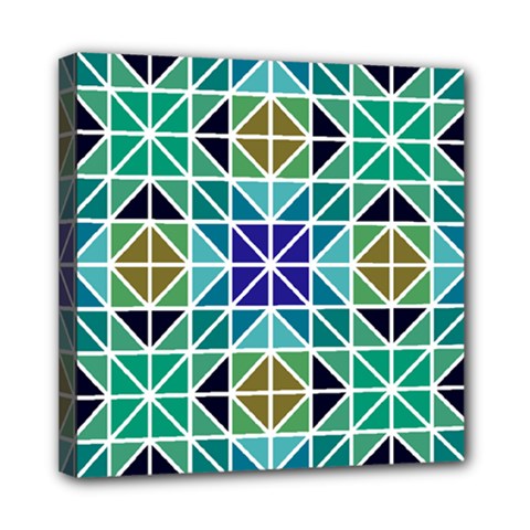 Mosaic-triangle-symmetry- Mini Canvas 8  X 8  (stretched) by Semog4