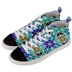 Mosaic-triangle-symmetry- Men s Mid-top Canvas Sneakers by Semog4