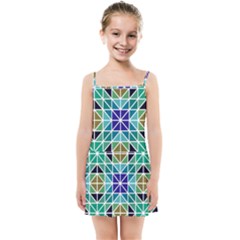 Mosaic-triangle-symmetry- Kids  Summer Sun Dress by Semog4