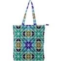 Mosaic-triangle-symmetry- Double Zip Up Tote Bag View1