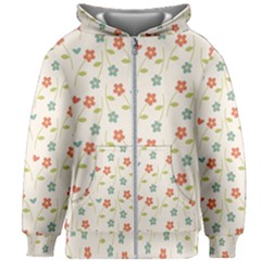 Floral-pattern-wallpaper-retro Kids  Zipper Hoodie Without Drawstring by Semog4