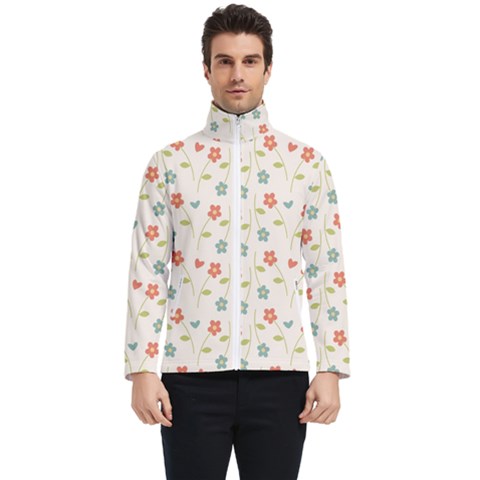 Floral-pattern-wallpaper-retro Men s Bomber Jacket by Semog4