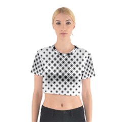 Stylized-flower-floral-pattern Cotton Crop Top by Semog4