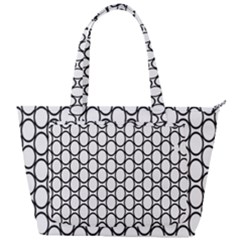 Black-pattern-halftone-wallpaper Back Pocket Shoulder Bag 