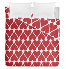 Hearts-pattern-seamless-red-love Duvet Cover Double Side (queen Size) by Semog4