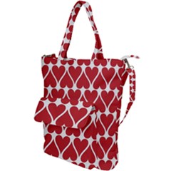 Hearts-pattern-seamless-red-love Shoulder Tote Bag by Semog4