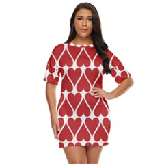 Hearts-pattern-seamless-red-love Just Threw It On Dress